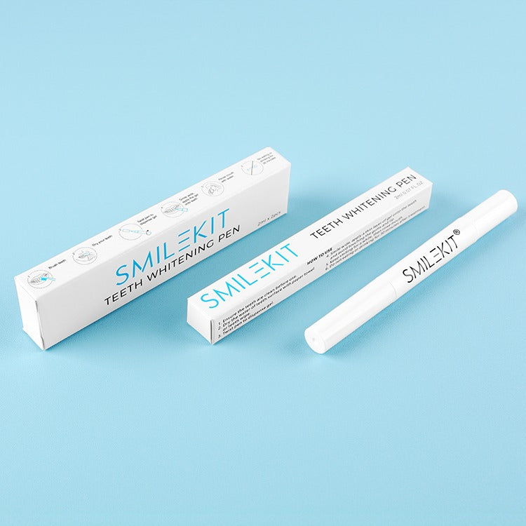 SMILEKIT Teeth Whitening Pen (2 Pens), 20+ Uses, Effective ＆ Painless, No Sensitivity, Travel-Friendly, Easy to Use, Beautiful White Smile