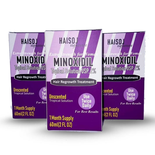 Haisoj Minoxidil 2% Hair Regrowth Treatment For Women ( 1 month Supply)   - 2oz