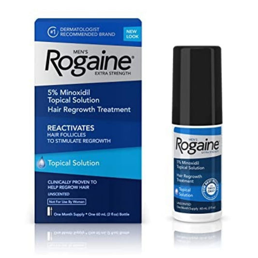 Rogaine Minoxidil 5% Hair Regrowth Treatment Solution For Men ( 1 month Supply)  - 2oz